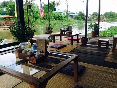 ก๋วยเตี๋ยว บ้านสวนอิงน้ำ คลองพระอุดม ปากเกร็ด