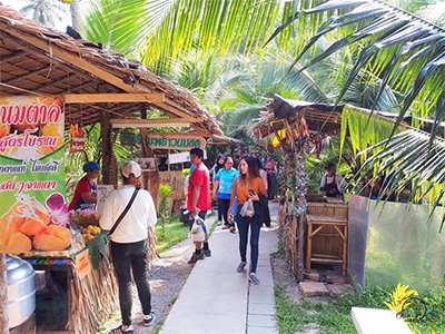 ตลาดน้ำประชารัฐบางใบไม้ สุราษฏร์ธานี