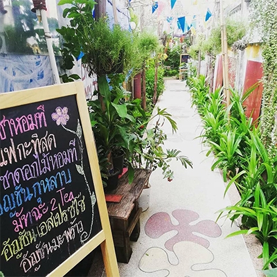 ร้านชาหอมที Homm TeaHouse เกาะเกร็ด