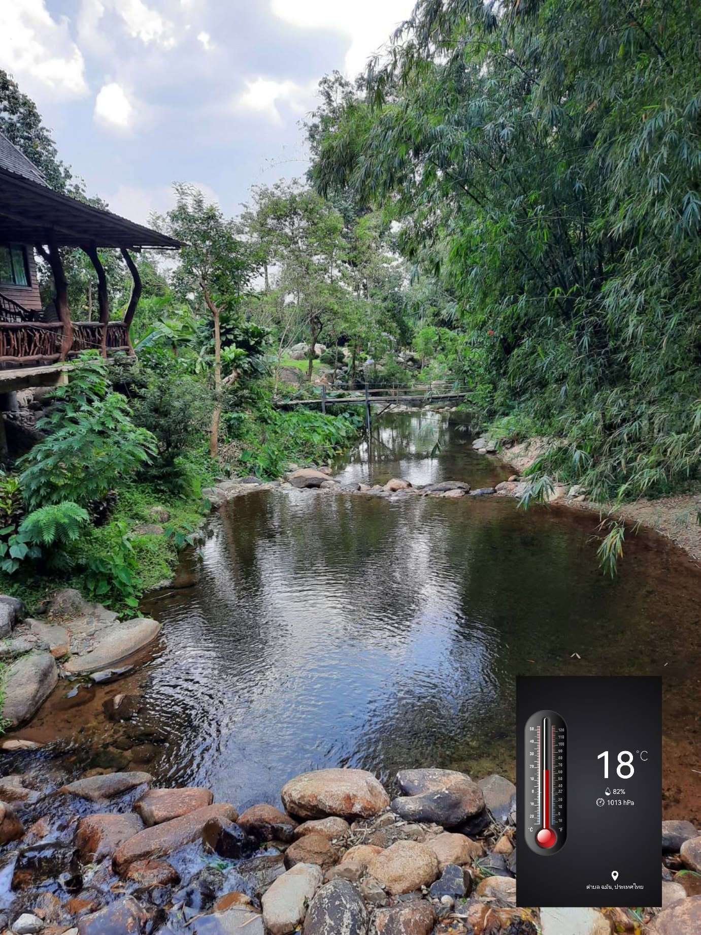 บ้านป่าริมธาร โฮมสเตย์ ทุ่งเพล จันทบุรี Cabin Creek Thailand Chanthaburi